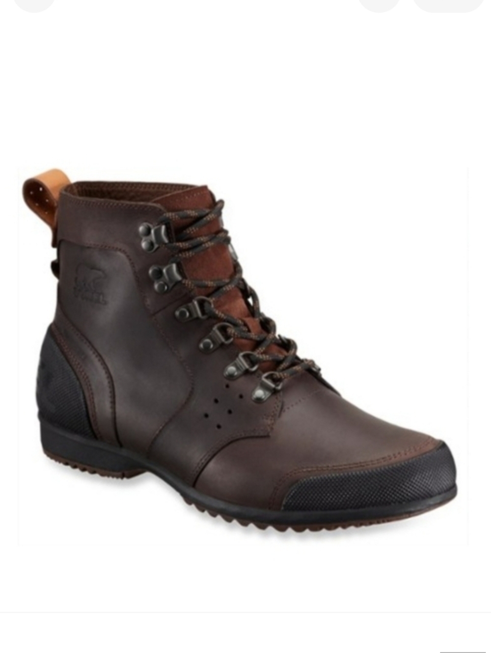 SOREL | Men's Ankeny Mid Hiker Boots  waterproof full-grain leather Brown Sz 10